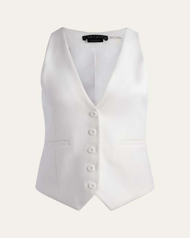 Mazie Deep V-Neck Slim Vest